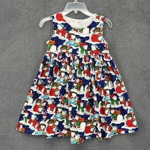 Judy Rose Dress Girls 4 Cotton Cottagecore Holyday‎ Christmas bears